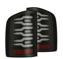 Load image into Gallery viewer, AlphaRex 620080 FITS 07-14 Chevrolet Silverado 1500/2500HD/3500HD Luxx-Series LED Tail Lights Blk w/Smoked Lens