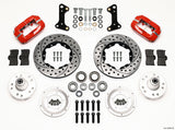 Wilwood 140-10996-DR FITS Forged Dynalite Front Kit 11.00in Drill-Red 67-69 Camaro 64-72 Nova Chevelle