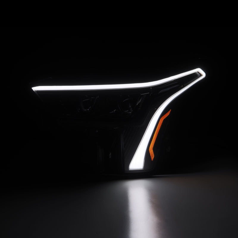 AlphaRex 22-23 Toyota Tundra/Sequoia LED Proj Headlights Alpha-Blk w/ Seq Activ Light/Seq Signal/DRL