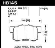 Load image into Gallery viewer, Hawk Performance KHB145F.570 FITS Hawk 06+ Civic Si HPS Street Rear Brake Pads