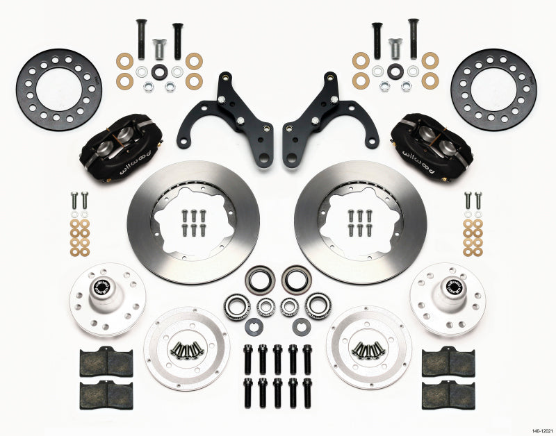Wilwood 140-12021 FITS Forged Dynalite Front Kit 11.00in 65-68 Chevy Impala -Drum Spindle