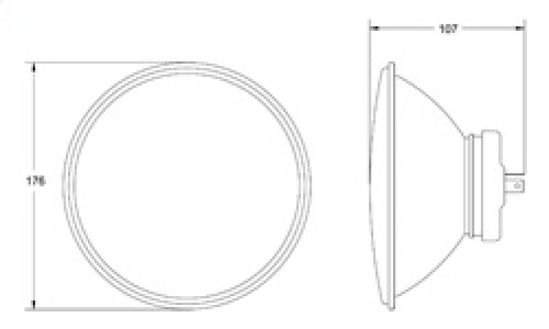 Hella LA002395031 FITS 7 inch 165MM H4 ECE Head Lamp