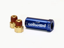 Load image into Gallery viewer, Wilwood 260-13783 FITS Residual Pressure Valve - New Style w/ Fittings - 2# / Blue