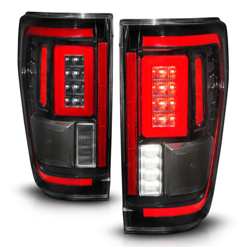 ANZO 311473 - FITS: 21-23 Ford F-150 LED Taillights Seq. Signal w/BLIS CoverBlack Housing