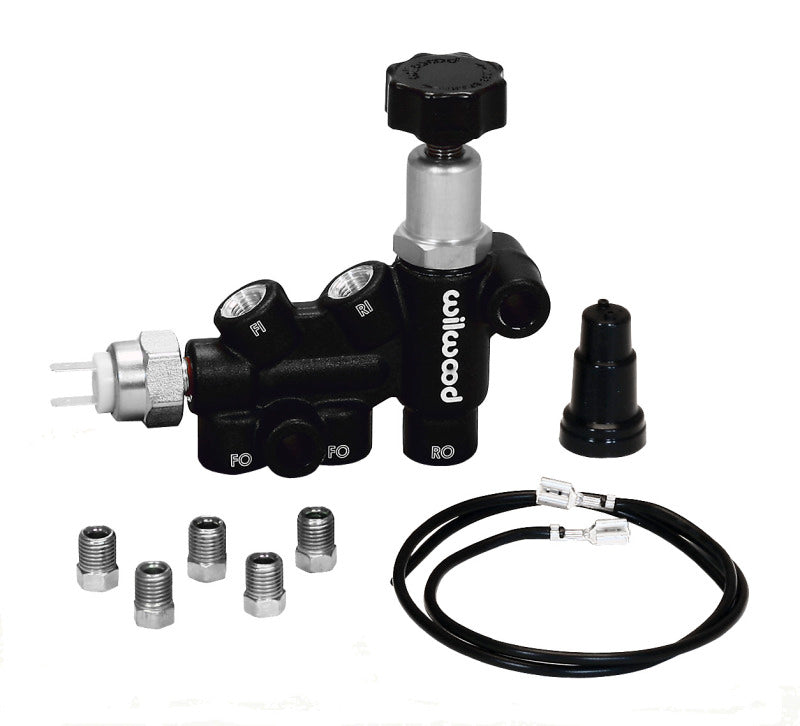 Wilwood 260-11179 FITS Proportioning Valve - Knob Adjust 3/8-24 IF Combo w/ switch