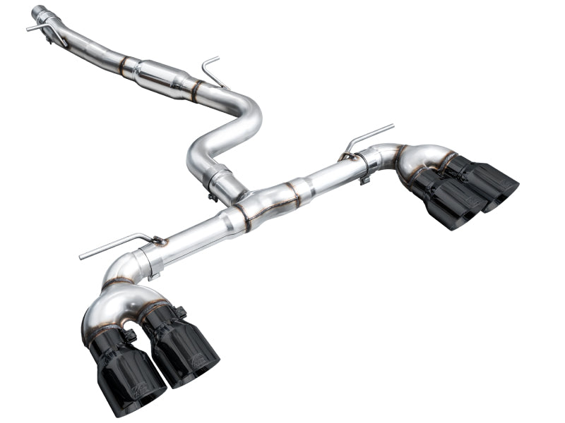 AWE Tuning 3020-43658 FITS AWE MK8 Volkswagen Golf R 3in Track Edition Quad Exhaust - Diamond Black Tips