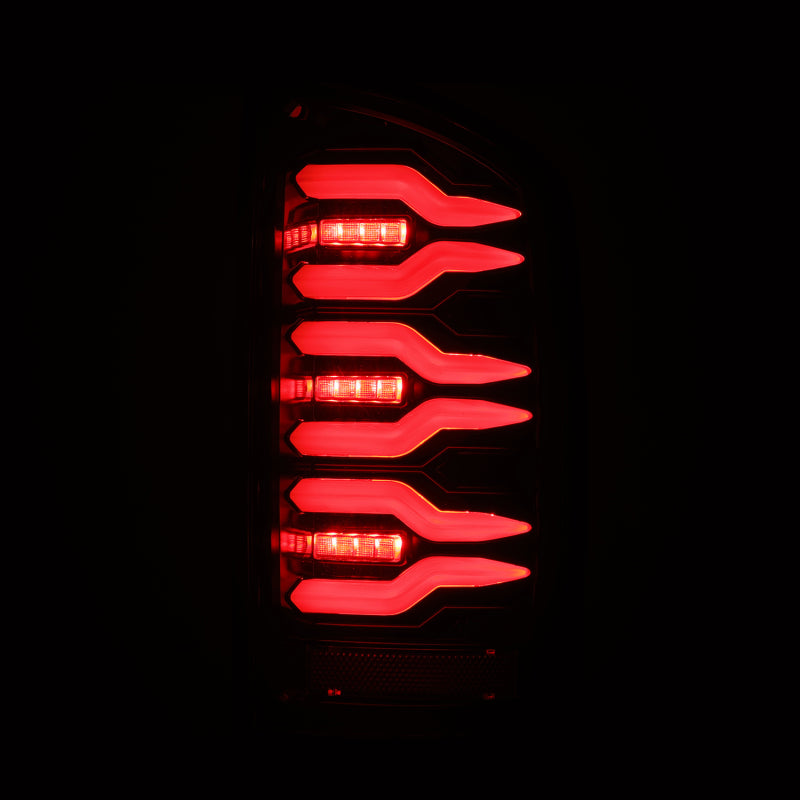 AlphaRex 641050 FITS 07-08 Dodge Ram1500/07-09 Dodge Ram 2500+3500 Luxx-Series LED Tail Lights(Pair) Alpha Black