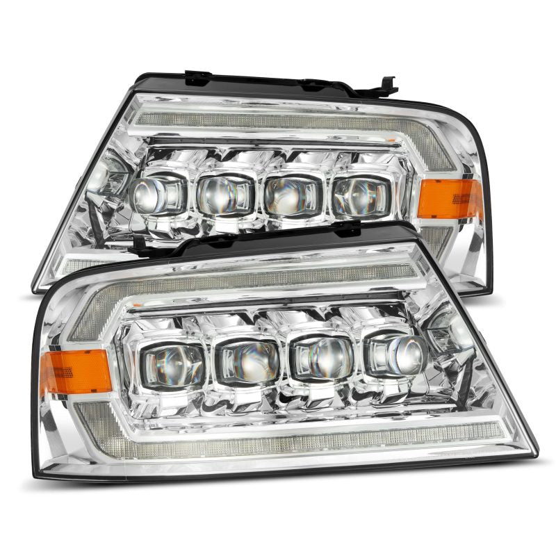 AlphaRex 880129 FITS 04-08 Ford F150 / 06-08 Lincoln Mark LT NOVA LED Proj Headlights Chrome w/Activ Light/Seq