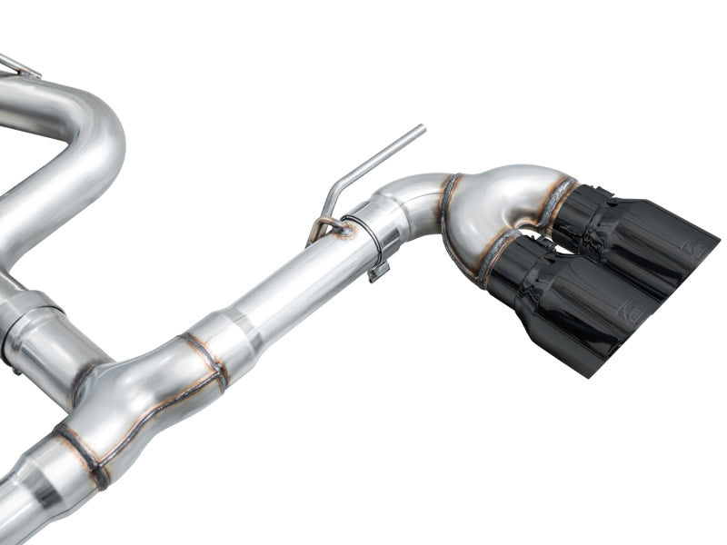 AWE Tuning 3020-43658 FITS AWE MK8 Volkswagen Golf R 3in Track Edition Quad Exhaust - Diamond Black Tips