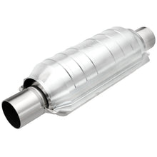 Load image into Gallery viewer, Magnaflow 51305 FITS MagnaFlow Conv Univ 2.25in Inlet/Outlet Center/Center Round 11in Body L x 5.125in W x 15in Overall L