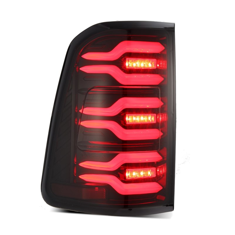 AlphaRex 640050 FITS 19-21 Dodge Ram 1500 Luxx-Series LED Tail Lights Black/Red w/Activ Light/Seq Signal