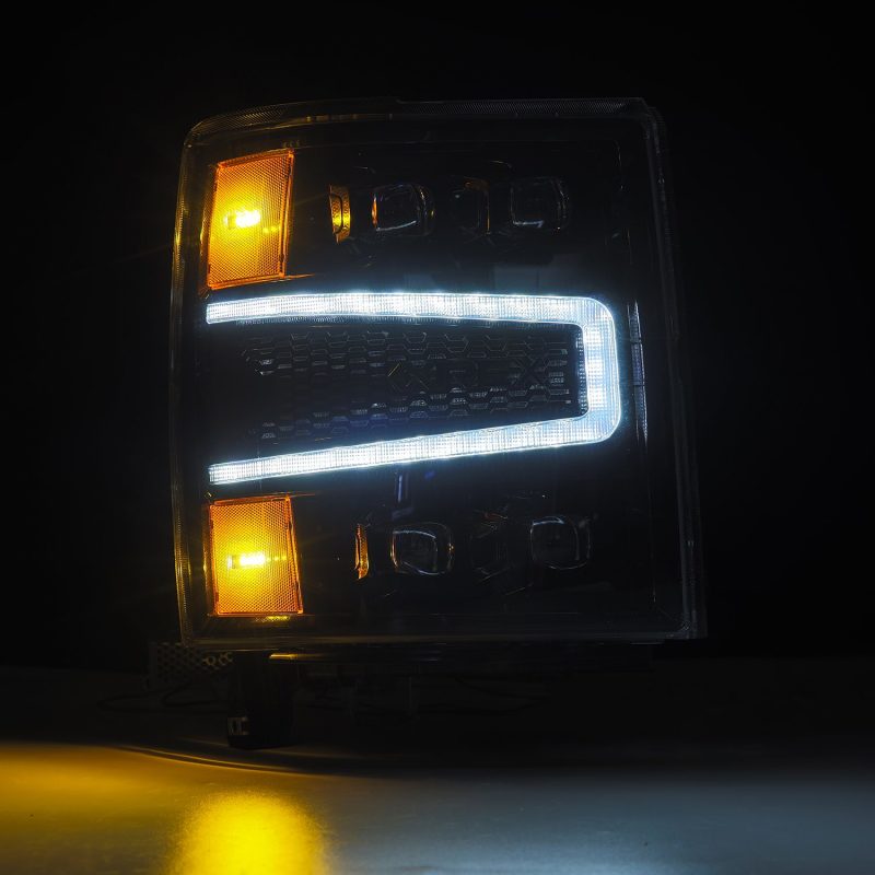AlphaRex 880241 FITS 04-15 Chevy 1500 NOVA-Series LED Proj Headlights Alpha BL w/Activ Light/Seq Signal & SB DRL