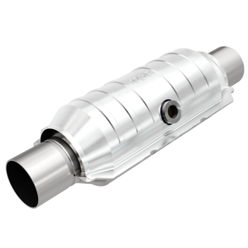 Magnaflow 51356 FITS MagnaFlow Conv Univ 2.5in Inlet/Outlet Center/Center Round 11in Body L x 5.125in W x 15in Overall L