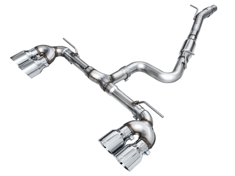 AWE Tuning 3020-42658 FITS AWE MK8 Volkswagen Golf R 3in Track Edition Quad Exhaust - Chrome Silver Tips
