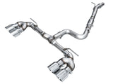 AWE Tuning 3020-42658 FITS AWE MK8 Volkswagen Golf R 3in Track Edition Quad Exhaust - Chrome Silver Tips
