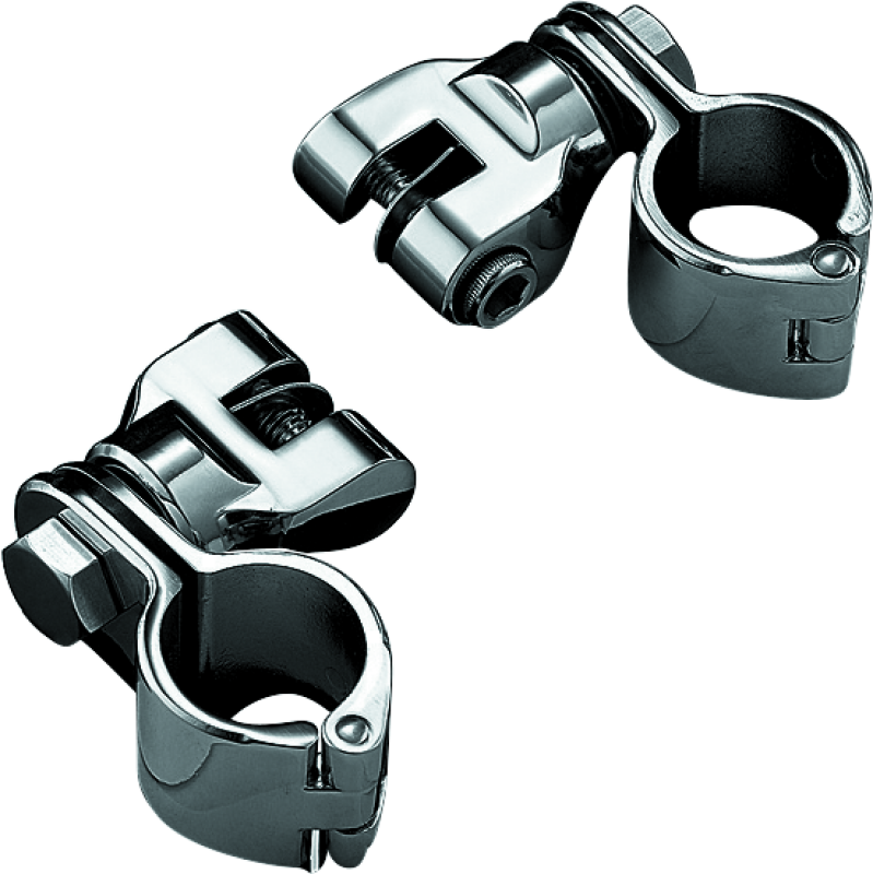 Kuryakyn Peg Mnts With 1-1/4in Magnum Quick Clamps Chrome (Pair)