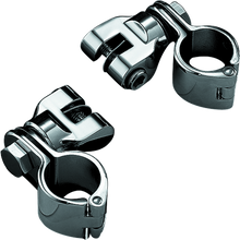 Load image into Gallery viewer, Kuryakyn Peg Mnts With 1-1/4in Magnum Quick Clamps Chrome (Pair)