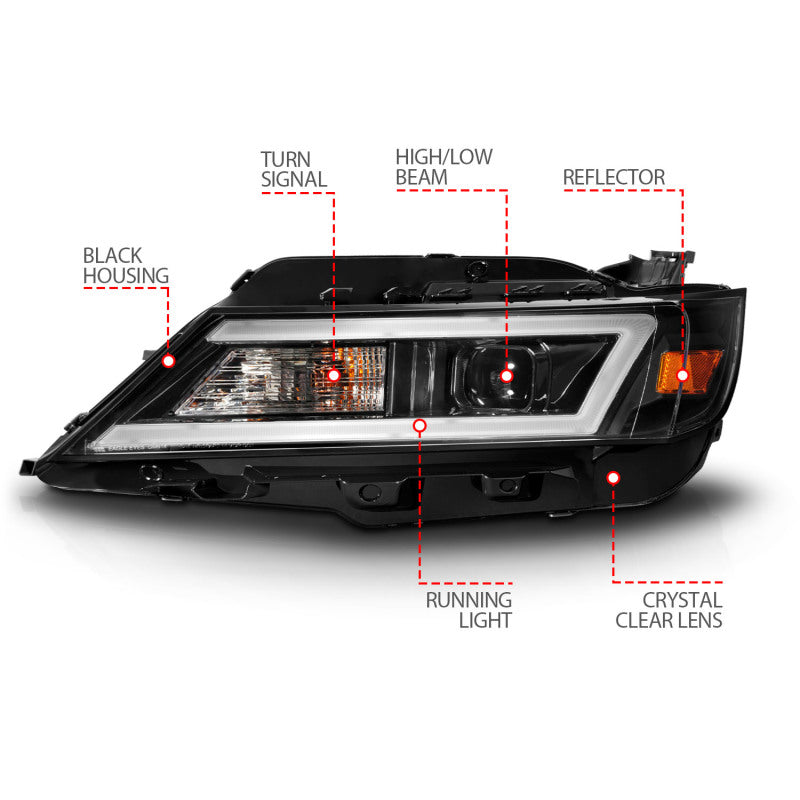 ANZO 121574 FITS Anzo 14-20 Chevrolet Impala Square Projector LED Bar Headlights w/ Black Housing