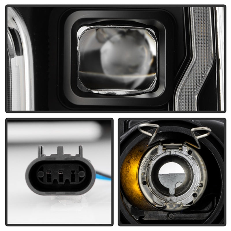 SPYDER 5088628 FITS Spyder Signature 20-22 Ford F250/F350 (Halogen) Proj. Headlights - Black (PRO-YD-FS20HALSI-SEQ-BK)