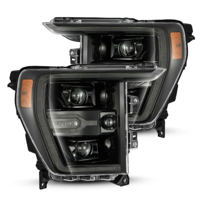 AlphaRex 880169 FITS 21-22 Ford F150 Luxx-Series Projector Headlights Alpha-Black w/Activ Light/Seq Signal