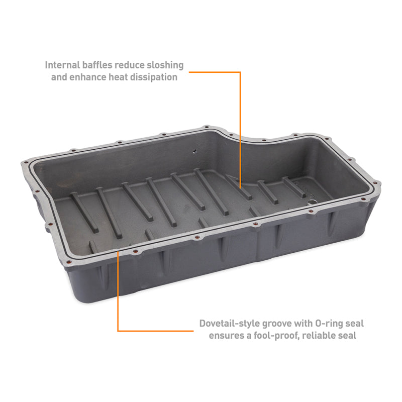 Mishimoto MMTP-F2D-11 FITS 2011+ Powerstroke 6R140 Transmission Pan - Cast - GR