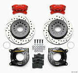 Wilwood 140-7141-DR FITS Forged Dynalite P/S P-B Kit Drilled-Red Chevy 12 Bolt w/ C-Clips