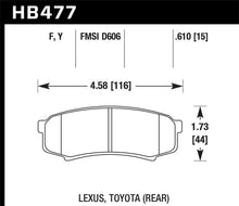Load image into Gallery viewer, Hawk Performance KHB477Y.610 FITS Hawk LTS Street Brake Pads