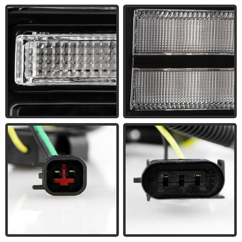 SPYDER 5088628 FITS Spyder Signature 20-22 Ford F250/F350 (Halogen) Proj. Headlights - Black (PRO-YD-FS20HALSI-SEQ-BK)