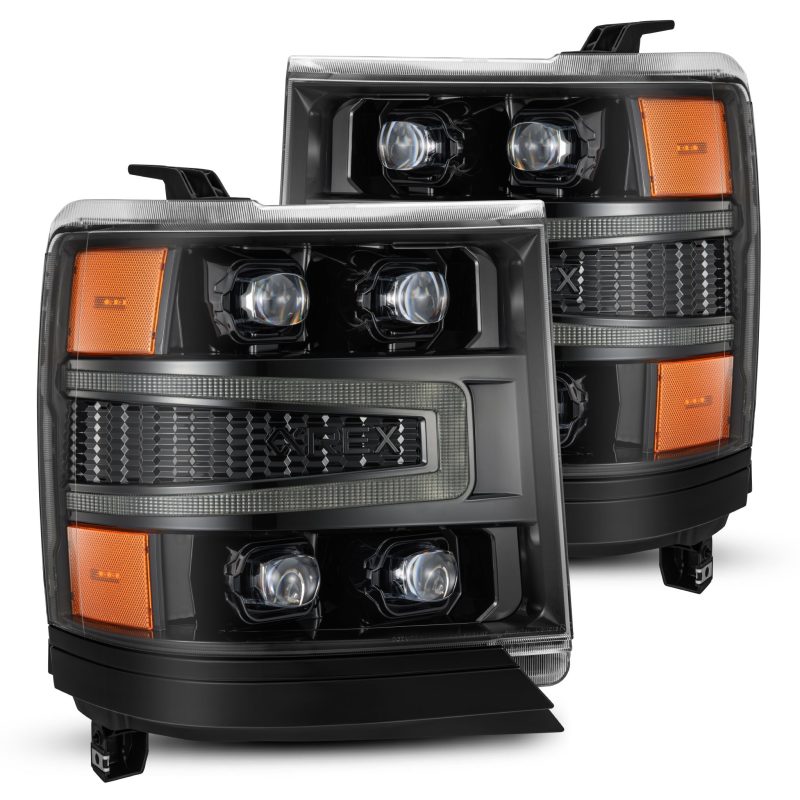 AlphaRex 880236 FITS 16-18 Chevy 1500HD NOVA-Series LED Proj Headlghts Alpha BK Atv Lgt/SeqSig & DRL(Req 810023)