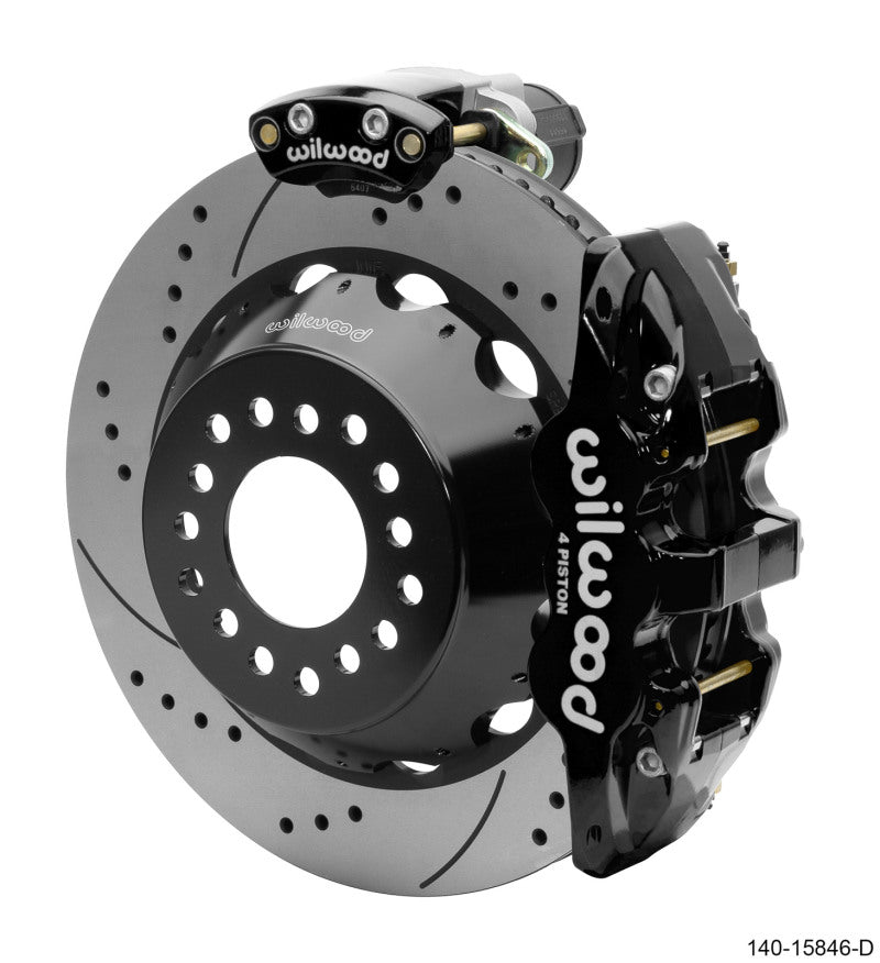 Wilwood 140-15846-D FITS Narrow Superlite 4R Rear P-Brk Kit AERO4 14in Rotor Big Ford New Style 2.5in Off - SRP