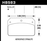 Hawk Performance KHB583N.480 FITS Hawk HP+ Aerospace Dynalite w/ 0.218in Hole Brake Pads