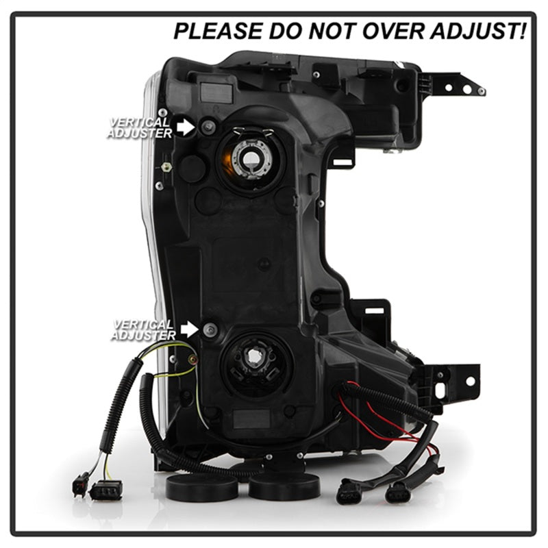 SPYDER 5088628 FITS Spyder Signature 20-22 Ford F250/F350 (Halogen) Proj. Headlights - Black (PRO-YD-FS20HALSI-SEQ-BK)