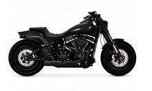 Load image into Gallery viewer, Vance &amp; Hines HD Softail Fat Bob 18-22 HO 2-1 Black PCX Full System Exhaust