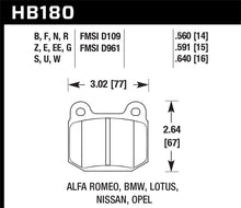 Load image into Gallery viewer, Hawk Performance KHB180N.560 FITS Hawk 03-06 Evo / 04-09 STi / 03-07 350z Track HP+ Street Rear Brake Pads