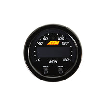 Load image into Gallery viewer, AEM X-Series 0-160 MPH Black Bezel w/ Black Face GPS Speedometer Gauge