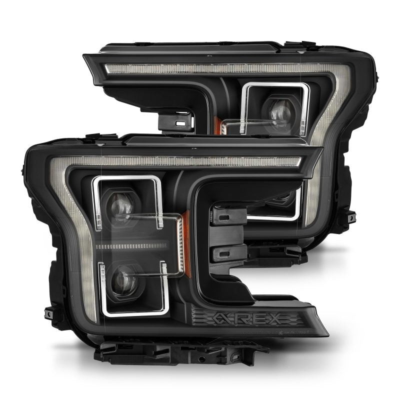 AlphaRex 880252 FITS 18-21 Ford F150 PRO-Series Projector HeadlightsBlack w/DRL & Seq Signal