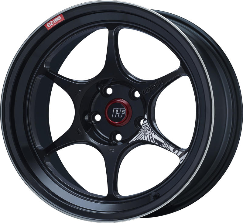 Enkei 545-890-1228BKM - PF06 18x9in 5x120 BP 28mm Offset 72.5mm Bore Black Machined Wheel