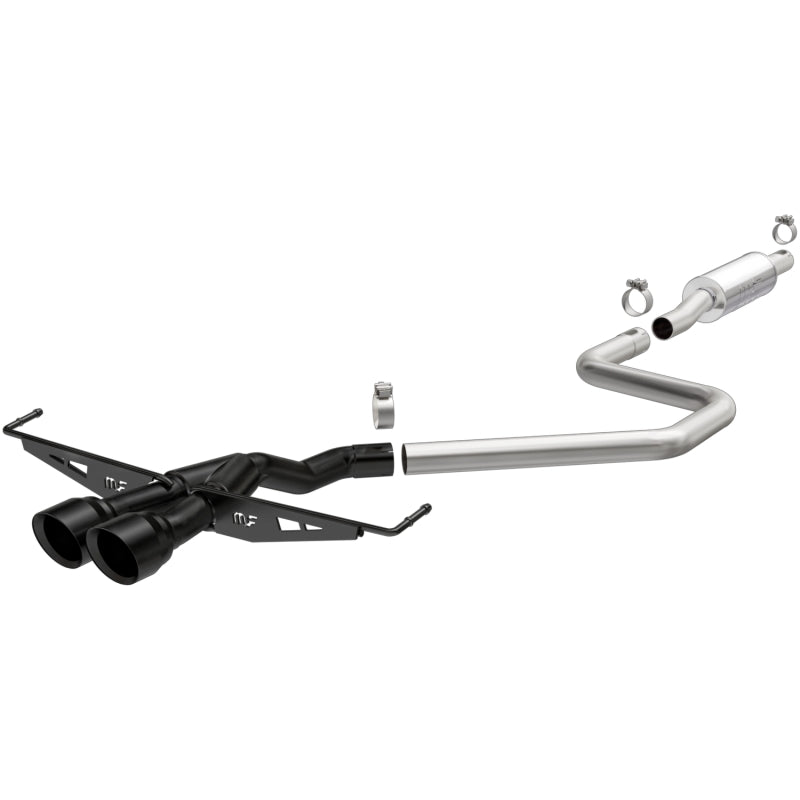 Magnaflow 19455 FITS: MagnaFlow 2019 Hyundai Veloster 1.6L 2.5in Center Exit Stainless Steel Cat-Back Exhaust w/Blk Tips