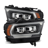 AlphaRex 880576 FITS 880576 FITS 19-22 Dodge Ram 1500 LUXX LED Proj Headlights Black w/Seq Activation Light/Seq Signal/DRL