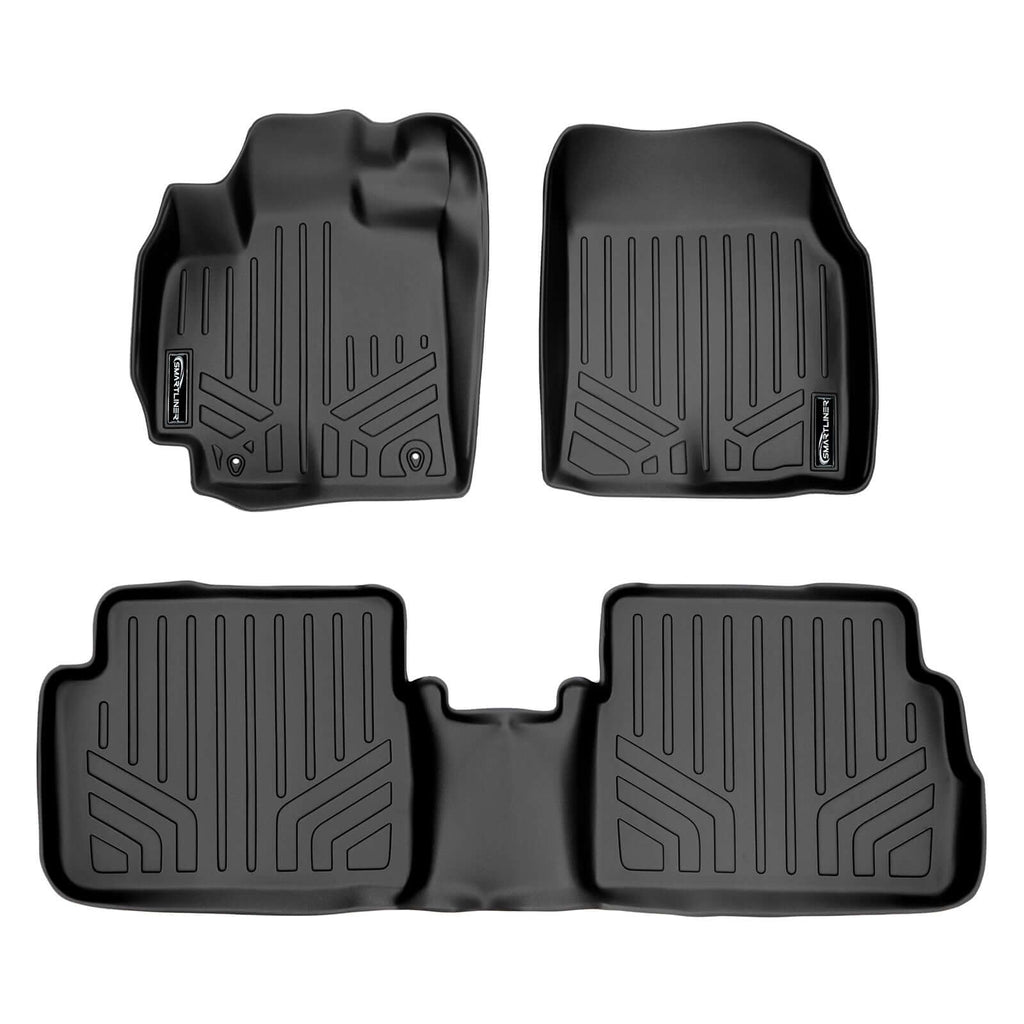 SMARTLINER SA0012/B0012 2 Row Floor Liners 2009-2013 Toyota Corolla Black
