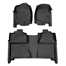 Load image into Gallery viewer, SMARTLINER SA0015/B0020 2 Row Floor Liners 2007-2013 Chevrolet Silverado 1500 Crew Cab2007-2013 GMC Sierra 1500 Crew Cab2007-2014 Chevrolet Silverado HD Models Crew Cab2007-2014 GMC Sierra HD Models Crew Cab Black