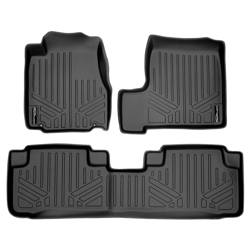 SMARTLINER SA0021/B0021 2 Row Floor Liners 2007-2011 Honda CR-V Black