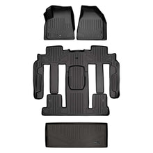 Load image into Gallery viewer, SMARTLINER SA0043/B0044/E0162 3 Row Floor Liners &amp; Cargo Liner behind the 3rd Row Seats 2007-2016 GMC Acadia Black