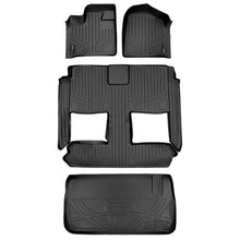 Load image into Gallery viewer, SMARTLINER SA0046/B0046/D0046 2 Row Floor Liners &amp; Cargo Liner behind the 2nd Row Seats 2008-2020 Dodge Caravan (Only Fits 2nd Row Stow&#39;n Go Seats)2008-2016 Chrysler Town &amp; Country (Only Fits 2nd Row Stow&#39;n Go Seats) Black