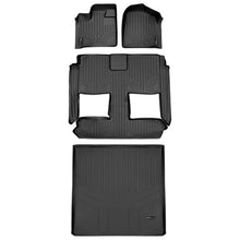 Load image into Gallery viewer, SMARTLINER SA0046/B0046/D0181 2 Row Floor Liners &amp; Cargo Liner behind the 2nd Row Seats 2008-2020 Dodge Caravan (Only Fits 2nd Row Stow&#39;n Go Seats)2008-2016 Chrysler Town &amp; Country (Only Fits 2nd Row Stow&#39;n Go Seats) Black