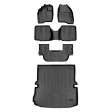 Load image into Gallery viewer, SMARTLINER SA0082/B0109/C0082/D0082 3 Row Floor Liners &amp; Cargo Liner behind the 2nd Row Seats 2011-2014 Ford Explorer (With Center Console on Second Row) Black