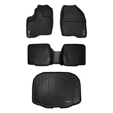Load image into Gallery viewer, SMARTLINER SA0082/B0109/E0082 2 Row Floor Liners &amp; Cargo Liner behind the 3rd Row Seats 2011-2014 Ford Explorer (With Center Console on Second Row) Black
