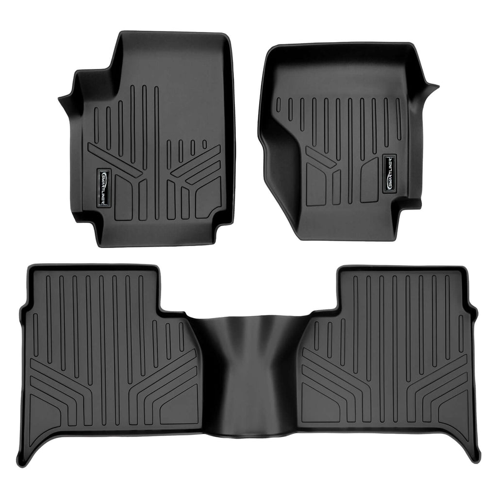 SMARTLINER SA0086/B0086 2 Row Floor Liners 2011-2014 Volkswagen Amarok Black