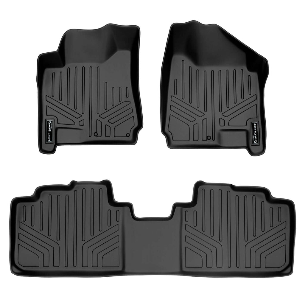 SMARTLINER SA0087/B0087 2 Row Floor Liners 2010-2016 Cadillac SRX Black