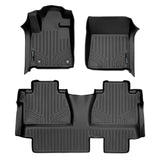 SMARTLINER Custom Floor Mats 2 Row Liner Set Black Compatible With 2014-2021 Toyota Tundra Double Cab (with Coverage Under 2nd Row Seat)